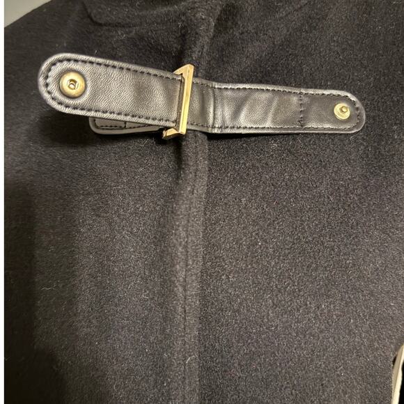 Lauren Ralph Lauren Black Buckle-Tab Coat | Size 14 | Fully Lined - Picture 4 of 8
